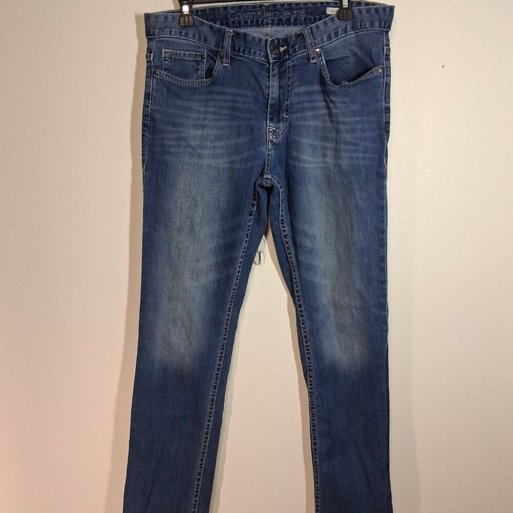 Calvin Klein Denim Blue Jeans Men's Size 32x32 - Picture 1 of 9